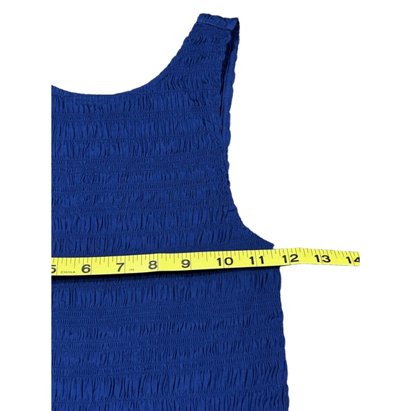 NWT Madewell The Melody Scoopback Smocked Midi Dress size XXS in navy NV423 - Picture 5 of 10